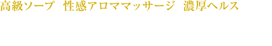 高級ソープと性感アロママッサージと濃厚ヘルスの融合 エステでもなければヘルスでもない！ 風俗選びにピリオドを打つ、究極のサービスを・・・